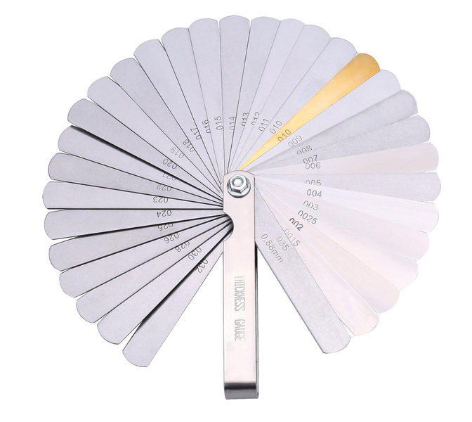 32 Stainless Steel Blades Feeler Gauge Dual Marked Metric Gap Gauge