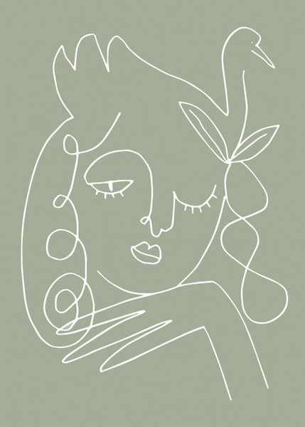 Canvas Wall Art - Woman Green