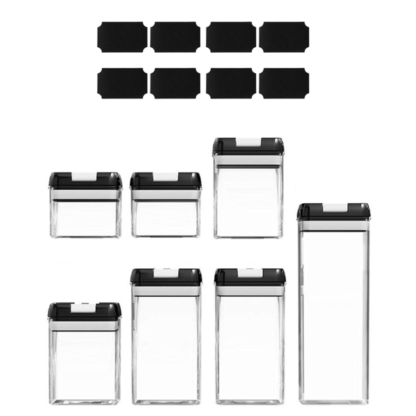 Set of 7 Leak-Proof Airtight Storage Containers + Chalk Board Labels