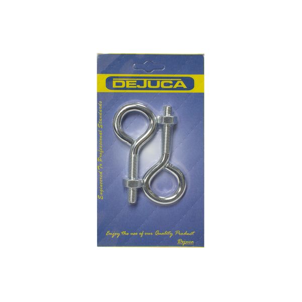 Dejuca - Eye Bolt with Nut - 10mm X 100mm - 2/pkt - 3 Pack
