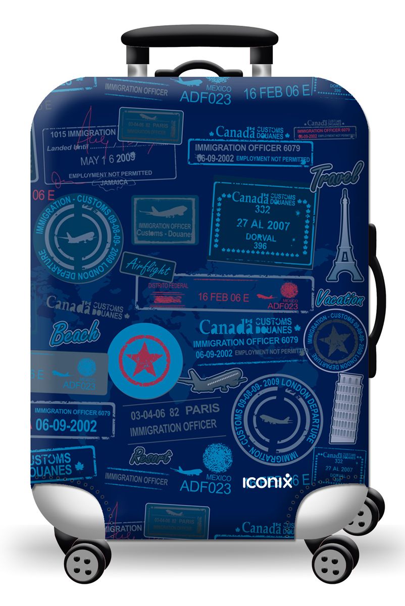 Iconix Printed Luggage Protector Cover -Been There, Done That