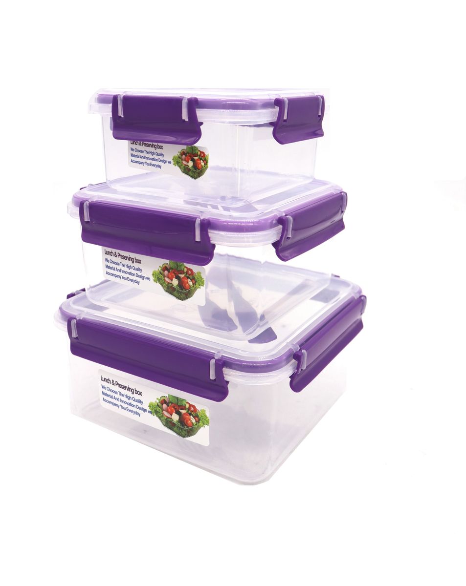 Classic Lunch Preserving Box - Set of 3 with Knife and Fork | Shop ...