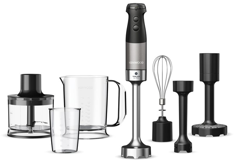 Kenwood - Hand Blender TribladeXL Pro + Masher Chopper &amp; Whisk HBM80.327GY
