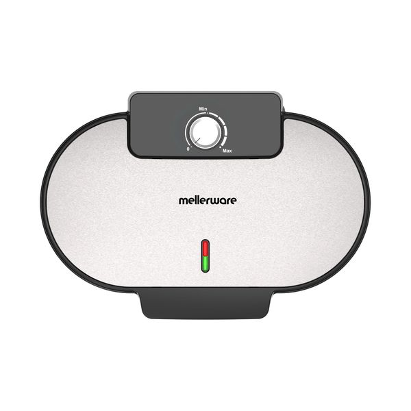 Mellerware Waffle Maker Dual Non-Stick Black 33.6 x 18.2cm 1400W