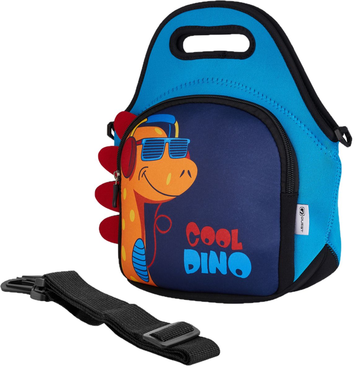 Quest Neoprene Dino Lunch Bag - Durable, Insulated, Fun Dinosaur Design