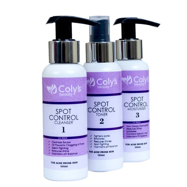 Coly's beauty Spot Control Combo- Cleanser, Toner and Moisturiser