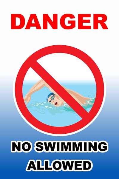 Danger No Swimming Allowed - 81x123cm Sign