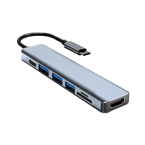 7-in-1 Type C Docking Station Hub for PC Laptop with HDMI PD USB 3.0 SD/TF