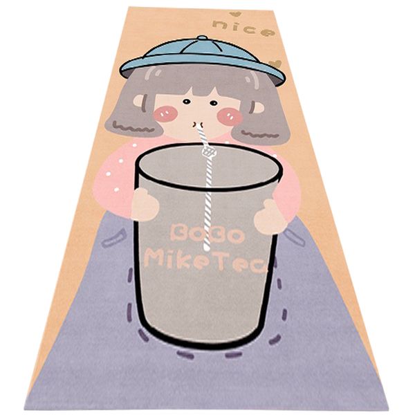 Cartoon Girl Coco Milk Tea Rug