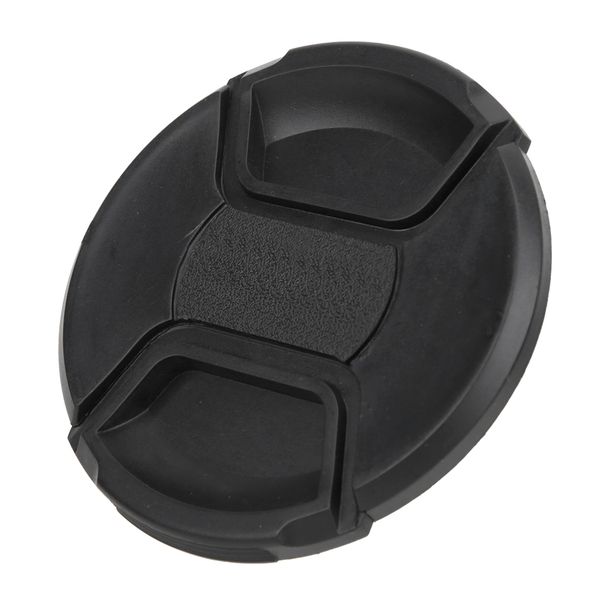 62mm Center Pinch Lens Cap with Lanyard, Black