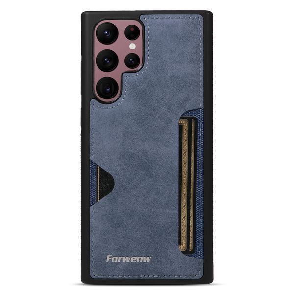 Anti-Drop Protective Leather Phone Case Compatible With Galaxy S22 Ultra