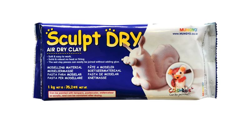 Mungyo Sculpt Dry Clay 1kg - White