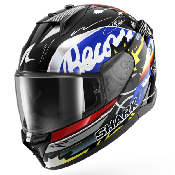 Shark D-Skwal 3 Streetrush Helmet - KBU (Black/Blue/Yellow/Red)