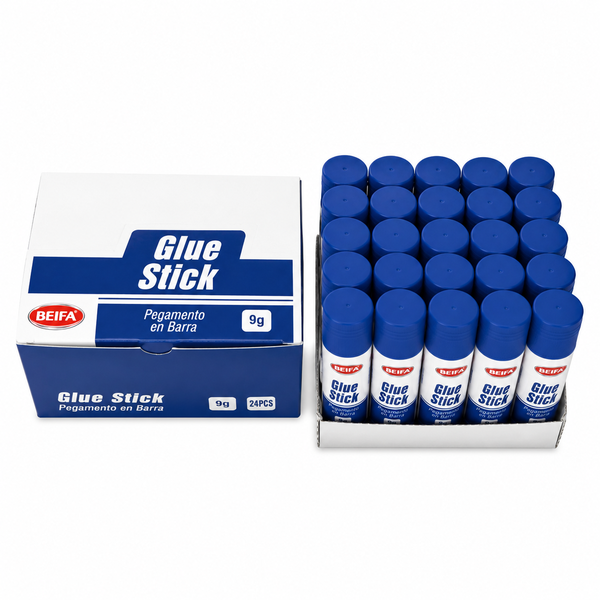 BEIFA Glue Stick 9g Pack of 24 - Strong Adhesive for School &amp; Office