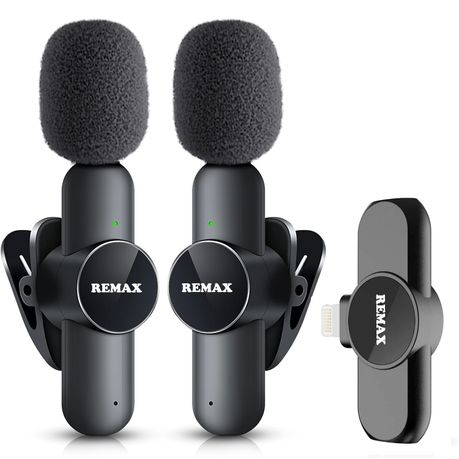 Remax Wireless Lavalier Microphone Lighting Plug-Play Mini Mic Video Vlog Image