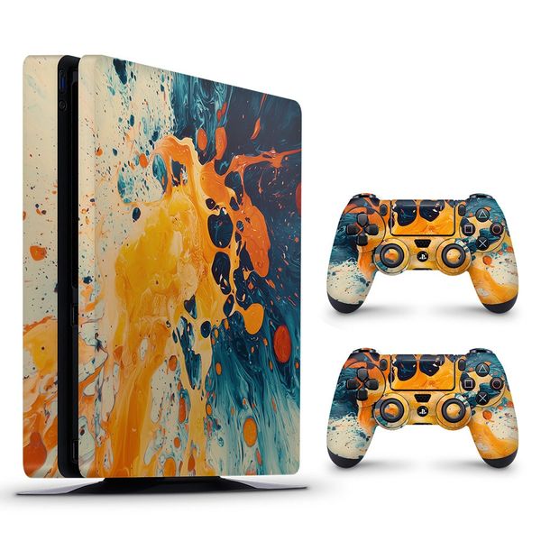 Decal Skin Compatible with PS4 Slim - Abstract Splash Art (Decal Only)