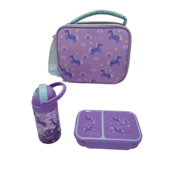 O2 To Go Kids Lunch Bag. Bento and Bottle Combo