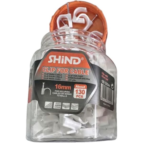 Shind White 10mm Cable Clips - Pack of 296