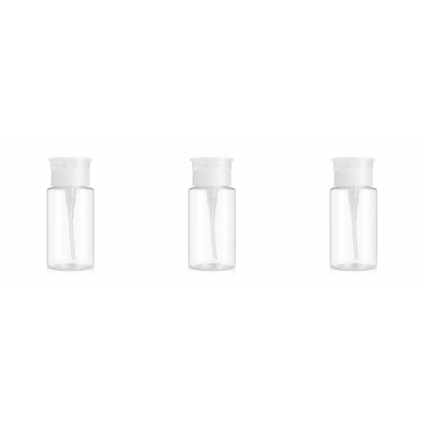 3 Pack - 150ml Travel Round Squeeze Bottle - Transparent