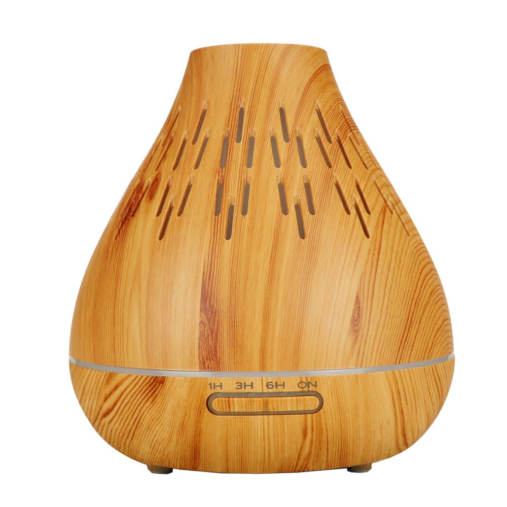 Essential Oil Aroma Diffuser With 7 Colourful Light Light Wood Grain