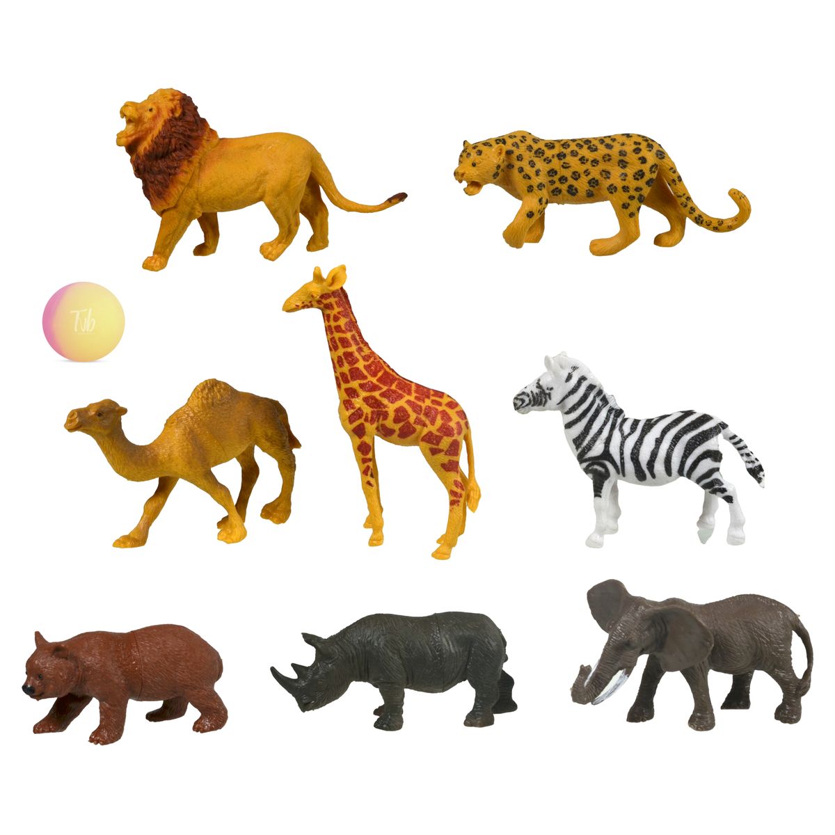 Plastic Wild Zoo Animals Figures Educational Playset - 8 Pack | Shop ...