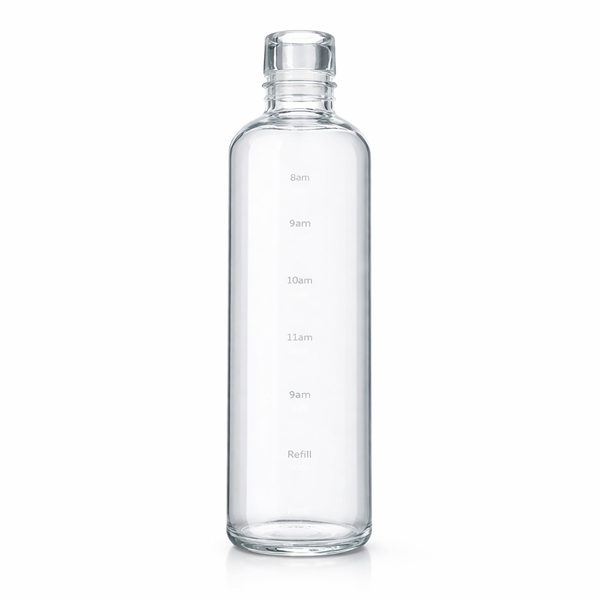 High Borosilicate Glass Water Bottle 500ml - Transparent