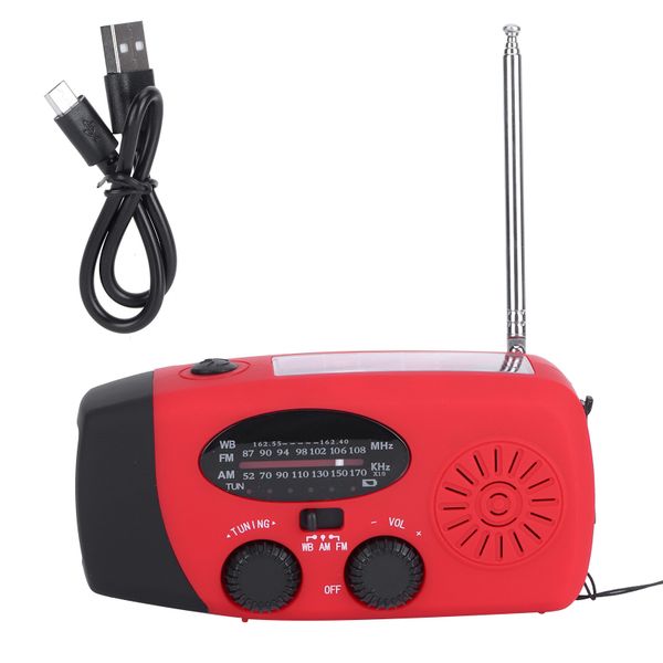 Hand Crank Radio ABS Solar Energy Multifunction Flashlight Power Bank