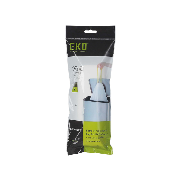 EKO Plastic Drawstring Bag Type E White 30-40L