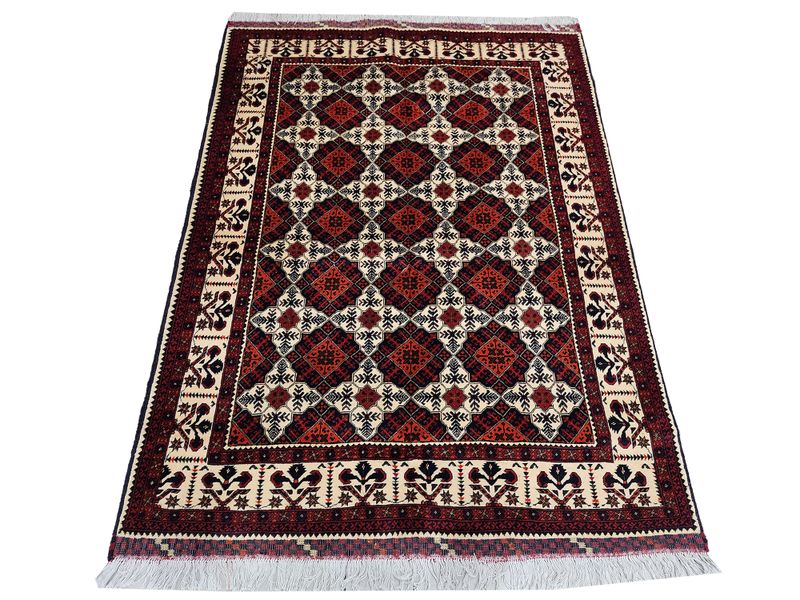Fine Afghan Handmade Beljic Carpet 189x146 cm