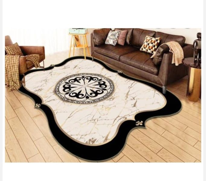 Dream world 3D printed European Style Rugs - White Black