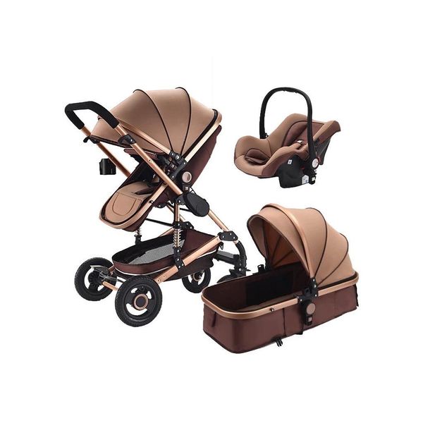 Baby Pram Stroller 3 in 1 Function Foldable with Car Seat