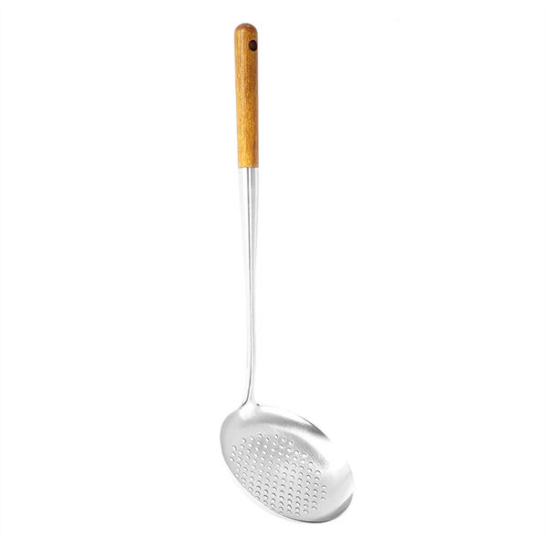 Skimmer Ladle 17Inches Spatula for Wok Stainless Steel Colander