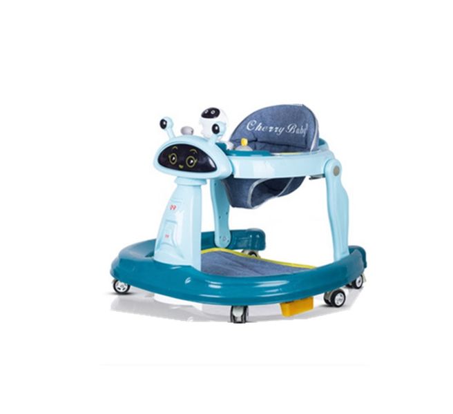 Totland Baby 6-Wheel Folding Walker with Easy-Clean Tray - Green