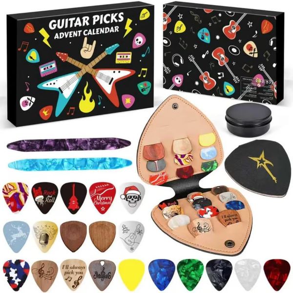 Guitar Picks Advent Calendar 2025, 24 Days Christmas Countdown Calendar