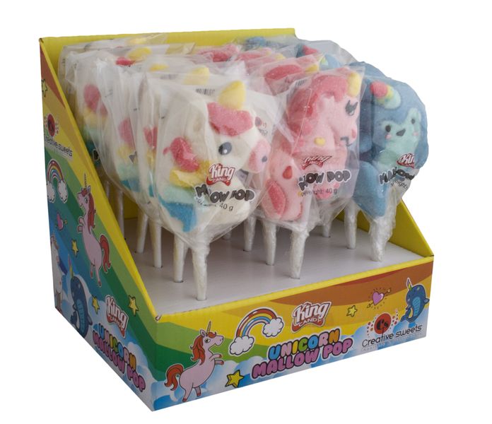 King Candy - Unicorn Marshmallow Pops 18 x 40 g