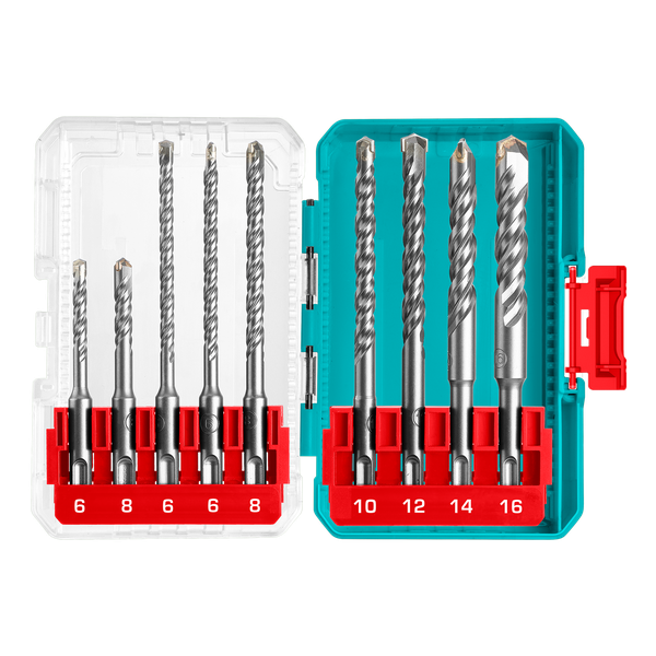 Total Hammer SDS Plus Drill Bit Set - 9 Pieces