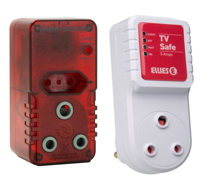 ELLIES Appliance Protection Combo - TV Safe+ High Surge 2-Way Adaptor