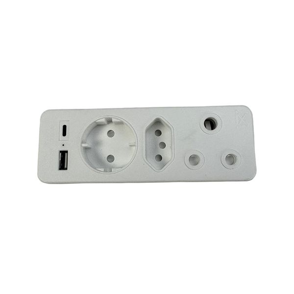 ACDC - White 16A SA, Euro And Schuko Adaptor With USB Ports