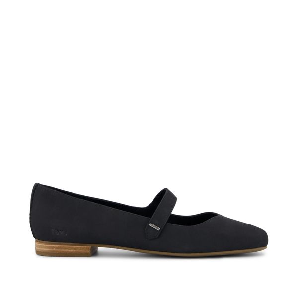 TOMS Bianca Flat Black Leather