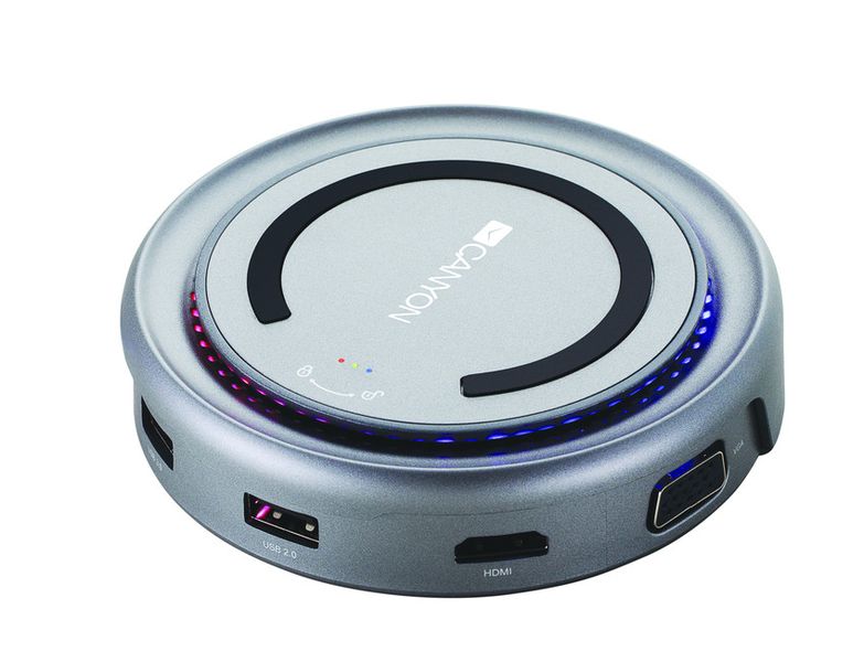 Canyon Type-C 6-in-1 Multiport Docking Station with Wireless Charging