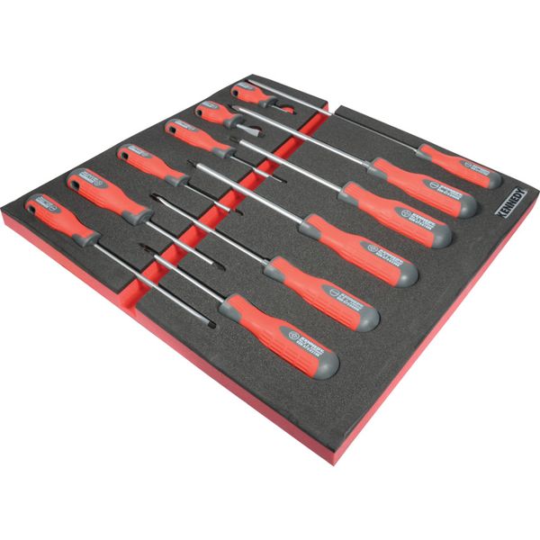 12 Piece Pro-Torq Screwdriver Sets 2/3 Width Foam Inlay for Tool Chests