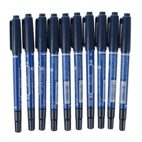 10 Pcs Skin Marker Pen Tattoo Two Headed Paint Brush