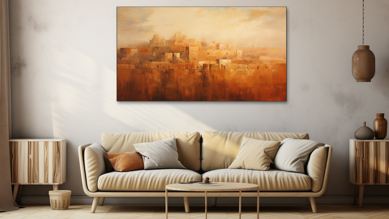 Canvas Wall Art - Timeless Citadel Abstract - HD0183
