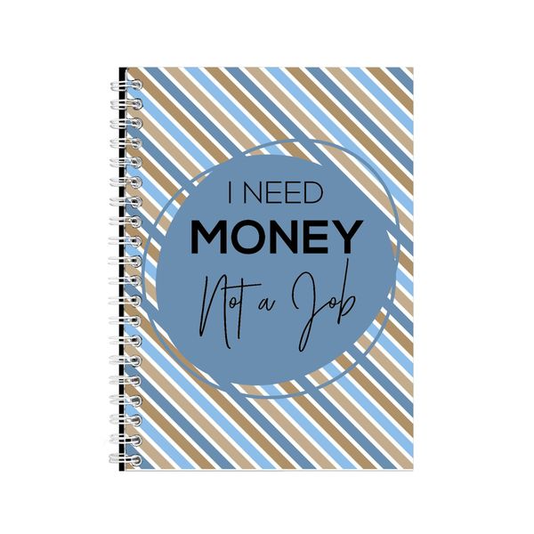 Money A5 Notebook Spiral Lined Motivational Saying Graphic Notepad Gift 204