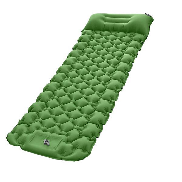 Inflatable Sleeping Pad Camping Mat-Army Green