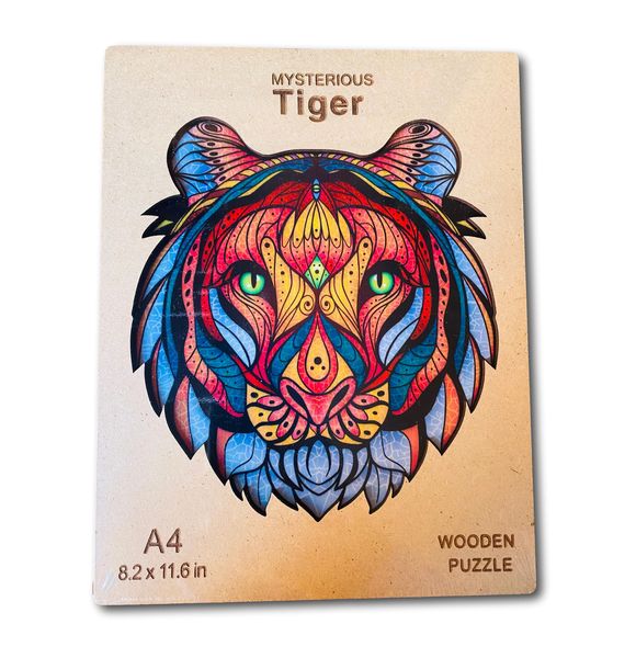 Wooden Animal Puzzle - Tiger A4 - Gift