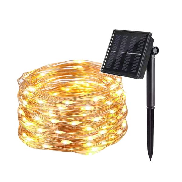 Licer Solar String Lights 8 Modes Waterproof Outdoor Fairy Lights 22M