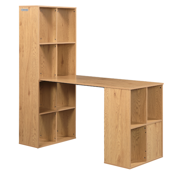Anchor Multi-functional Office Table with Bookshelf Storage &amp; Compartments