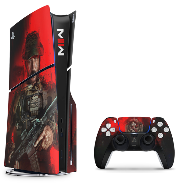 Decal Skin Compatible with PS5 Slim (Disc) - Modern Abstract Waves (Decal Only)