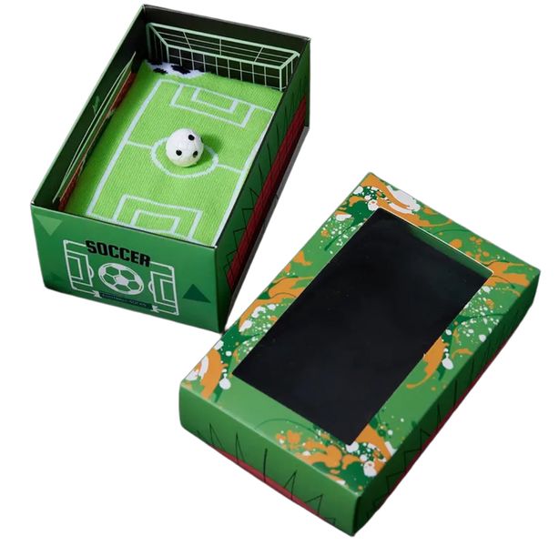 Soccer Themed Socks in a Soccer Themed Box